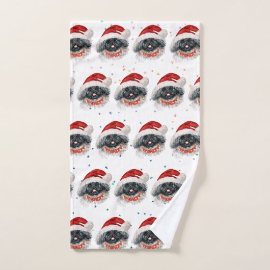 Pekingese Dog Breed Christmas Stars Handdoek (Handdoek)