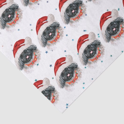 Pekingese Dog Breed Christmas Stars Tissuepapier (Detail)