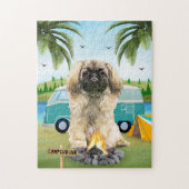 Pekingese Dog Camping Legpuzzel (Verticaal)