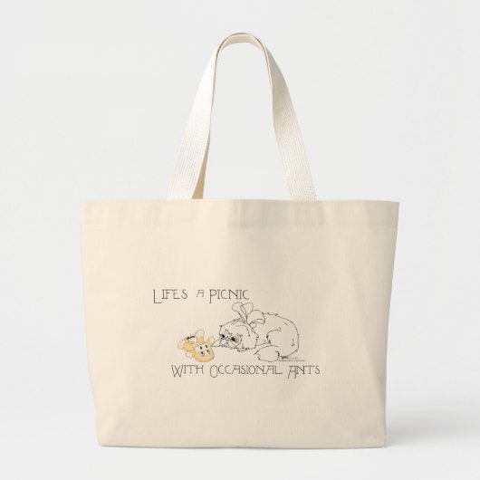 Pekingese Dog Grote Tote Bag (Voorkant)