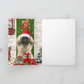 Pekingese Dog Kerstmis Kaart (Binnen)