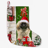 Pekingese Dog Kerstmis Kleine Kerstsok (Voorkant)