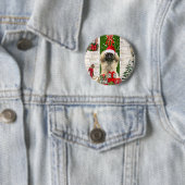 Pekingese Dog Kerstmis Ronde Button 5,7 Cm (In situ)