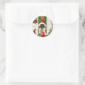 Pekingese Dog Kerstmis Ronde Sticker (Tas)