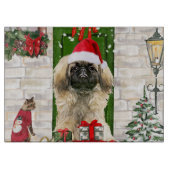 Pekingese Dog Kerstmis Snijplank (Voorkant)