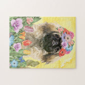 Pekingese Dog met Flowers Spring Legpuzzel (Horizontaal)