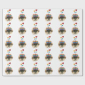 Pekingese Dog met harten Valentijnsdag Cadeaupapier (Vlak)