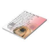 Pekingese Dog - Nan Poem Notitieblok (Linkerzijde)