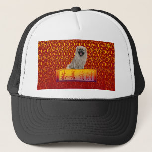 Pekingese Dog over Happy Chinese New Year Trucker Pet