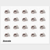 Pekingese Dog Permanent Vierkante Sticker (Vel)