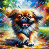 Pekingese Dog Portrait Acryl Art Print Hondenliefh Legpuzzel