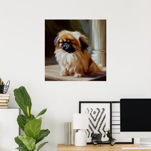 Pekingese Dog Poster (Thuiskantoor)