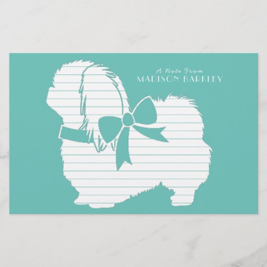 Pekingese Dog Puppy Briefpapier (Voorkant)