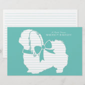 Pekingese Dog Puppy Briefpapier (Voorkant / Achterkant)