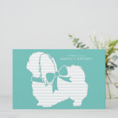 Pekingese Dog Puppy Briefpapier (Staand voorkant)