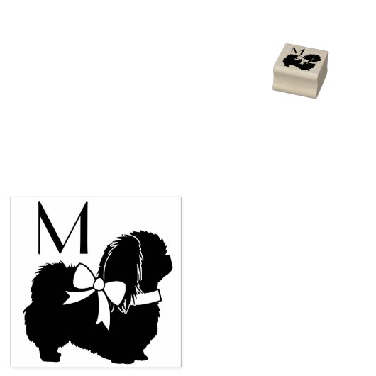 Pekingese Dog Puppy Rubberstempel (Gestempeld)