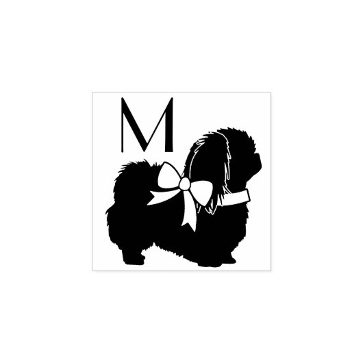 Pekingese Dog Puppy Rubberstempel (Afrduk)