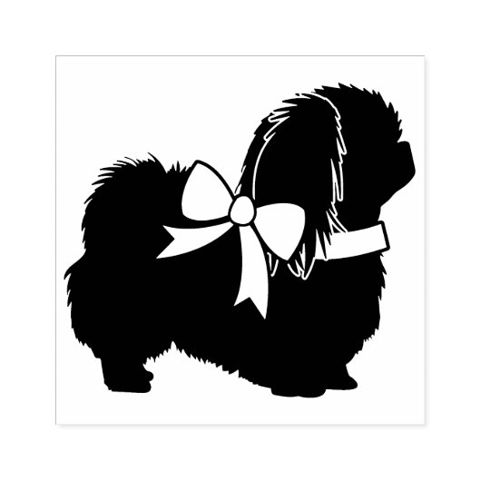 Pekingese Dog Puppy Rubberstempel (Afrduk)