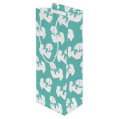 Pekingese Dog Puppy Wijn Cadeautas (Achterkant Gekanteld)