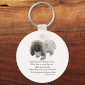 Pekingese Dog Rainbow Bridge Sleutelhanger (Voorkant)