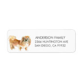 Pekingese Dog Return Address Label (Voorkant)