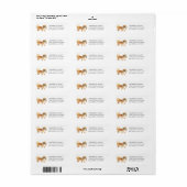 Pekingese Dog Return Address Label (Full Sheet)