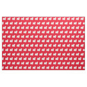 Pekingese Dog Silhouette Pet Red Stof (Fat Quarter)