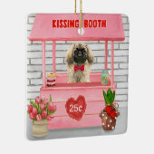 pekingese Dog Valentijnsdag Kissing Booth Keramisch Ornament (Rechts)