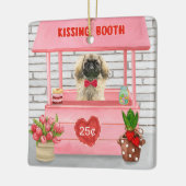 pekingese Dog Valentijnsdag Kissing Booth Keramisch Ornament (Links)