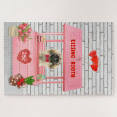 pekingese Dog Valentijnsdag Kissing Booth Legpuzzel (Horizontaal)