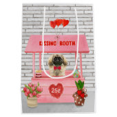 pekingese Dog Valentijnsdag Kissing Booth Medium Cadeauzakje (Achterkant)