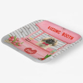 pekingese Dog Valentijnsdag Kissing Booth Papieren Bordje (Gebogen)