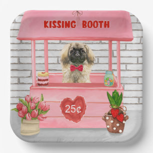 pekingese Dog Valentijnsdag Kissing Booth Papieren Bordje