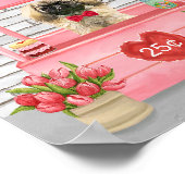 pekingese Dog Valentijnsdag Kissing Booth Poster (Hoek)