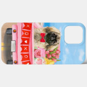 Pekingese Dog Valentijnsdag Truck Hearts Case-Mate iPhone Case (Achterkant (horizontaal))