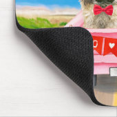 Pekingese Dog Valentijnsdag Truck Hearts Muismat (Hoek)