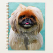 Pekingese Dog Waterverf Art Portret Planner (Voorkant)