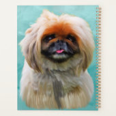 Pekingese Dog Waterverf Art Portret Planner (Achterkant)