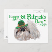 Pekingese Dogs Celebrate St. Patrick's Day Briefkaart (Voorkant / Achterkant)