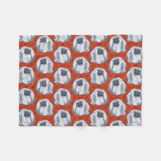 Pekingese Dogs Fleece Deken (Voorkant (Horizontaal))
