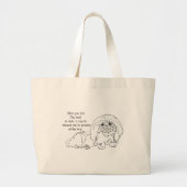Pekingese Dogs Witty Gezegden Grote Tote Bag (Voorkant)