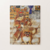 Pekingese familie legpuzzel (Verticaal)