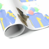 Pekingese Feestballonnen Cadeaupapier (Rol Hoek)