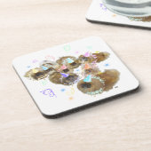 Pekingese Feestgroep Onderzetter (Linkerzijde)