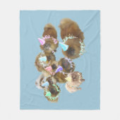 Pekingese Feestje Fleece Deken (Voorkant)