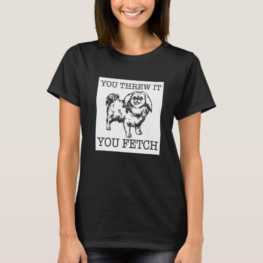 Pekingese funny dog lover gift Premium T-shirt (Voorkant)