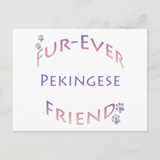Pekingese Furever Briefkaart (Voorkant)