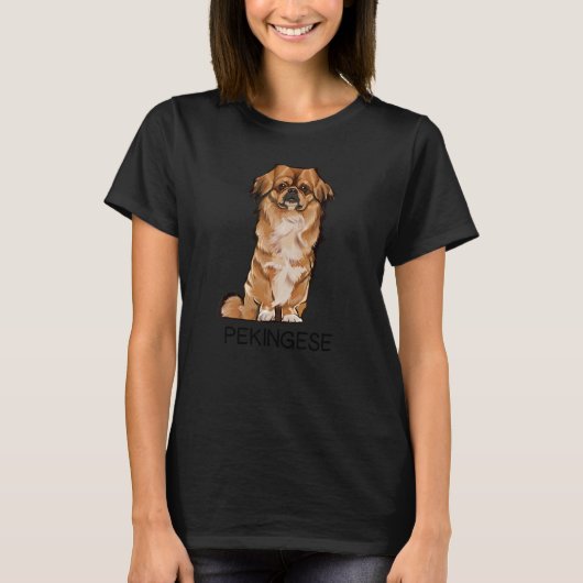 Pekingese Gekke Hond T-shirt (Voorkant)
