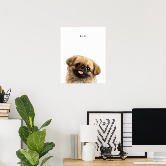 Pekingese gepersonaliseerde print (Thuiskantoor)