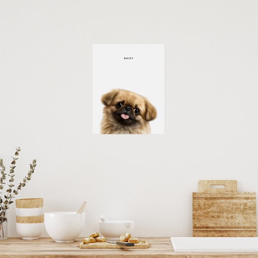 Pekingese gepersonaliseerde print (Keuken)